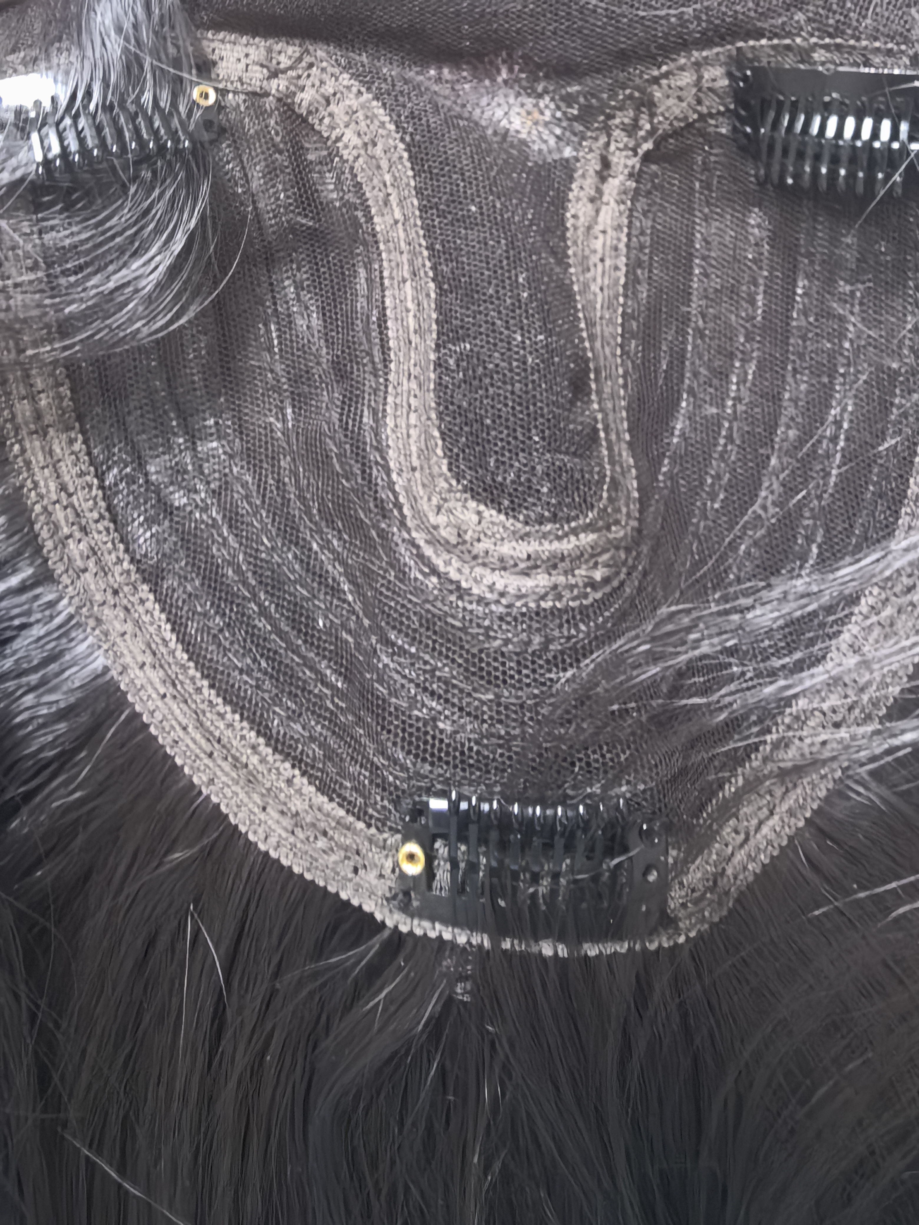 天空树无需发网假发女片头顶遮白发增发量自然蓬松高颅顶长发补发片 混丝款·透气卷发-八字款【自然色】 60cm 实拍图