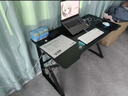 甄严选电脑桌台式电竞桌椅套装组合桌子办公家用桌学习桌书房书桌写字桌 【黑架+黑碳纤纹面】单桌120*70 实拍图