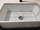 hansgerho美式陶瓷水槽抗菌厨房洗菜盆大单槽双槽开放式大尺寸洗碗池 条纹单槽36寸【阶梯款】 实拍图