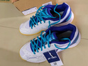 尤尼克斯羽毛球鞋yy入门级训练减震动力垫男女SHB101CR 白/蓝42码 实拍图