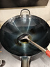 荣事达（Royalstar）章丘手工锻打铁锅圆底老式炒锅无涂层不粘炒菜锅燃气灶带盖36cm 实拍图