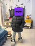 保姆鹅 儿童羽绒服宝宝短款加厚白鸭绒外套男童女童保暖防风冬[NG2637] 大象灰 130 实拍图