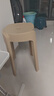 树浩家用塑料加厚凳子可叠放餐椅网红风车餐桌椅子现代简约餐厅书桌用 L.HF升级加强PP材料30cm面-卡其 实拍图