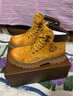 骆驼（CAMEL）王俊凯同款马丁靴高帮秋户外工装大黄靴男 GE122W7757T 金黄 38 实拍图