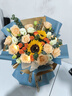 艾斯维娜鲜花速递向日葵混搭花束生日礼物全国同城配送 向日葵香槟韩式花束 实拍图