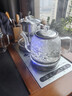 丰谷全自动上水电热水壶 茶台烧水壶 家用办公嵌入式茶桌茶几一体机茶具电茶炉套装 1L （37*20cm）底部上水银色-蒸茶款 实拍图