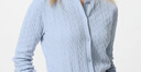优衣库女装纽花圆领针织开衫/毛衣外套空调衫通勤488123 481477/03灰色 XL 实拍图