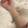 Ebonka【520礼物】四叶草手链女款彩金色红五花玫瑰金色生日礼物送女友 玫瑰金（白贝母） 实拍图