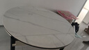 丰舍 餐桌 可变圆桌伸缩折叠实木岩板餐桌椅组合现代轻奢餐桌餐厅饭桌 黑白色-12MM岩板-实木椅 【1.35米】 一桌6椅 实拍图