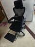 朗域轩品人体工学电竞椅人工力学座椅久坐护腰宿舍游戏电脑椅子可躺写字椅 【升级四向腰托】骁骑黑丨乳胶-3级气杆-脚踏-逍遥 120-155度(含) 联动扶手 四向腰托 实拍图