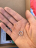 PWL999足银耳环男士银耳圈女小众设计感素圈耳钉潮流个性银耳扣耳饰 S999银耳圈14mm一只 实拍图