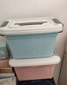 塑料收纳箱家用加大容量整理储物箱子多功能装衣服玩具收纳盒 北欧粉 24*18*14cm 【不带轮】 实拍图