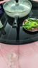 美的（Midea）小欢聚暖菜板加热热菜保温板 2000W电陶炉火锅家用多功能旋转餐桌转盘年货节（圆形80CM）HBU80YH 实拍图