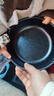 【亏本清仓】韩式麦饭石色不粘锅平底锅铁锅电磁炉不带盖 黑色小煎锅 16cm 实拍图