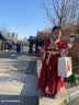 小猪班纳（PEPCO）汉服女童冬中国风古装冬季拜年服唐装女孩儿童古风裙子 红色 120 实拍图