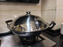 陆铁陆川铁锅生铁铸铁锅加厚家用炒菜锅无涂层不粘锅燃气适用大铁锅 双耳圆底 42cm （带盖铲）已开锅 实拍图