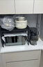 京东京造 微波炉置物架可伸缩烤箱台面收纳架子厨房烹饪器具[双层黑色] 实拍图