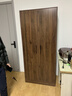 易宝林衣柜现代简约翻开门大衣柜胡桃色板式衣柜卧室家用出租房挂衣柜子 80CM胡桃色丨两门+送货上门 实拍图