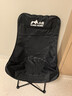 小魔户外折叠椅 折叠靠背椅加高月亮椅露营折叠凳子便携躺椅钓鱼椅 黑 实拍图