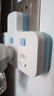 公牛插座转换器插头 无线插排usb  多功能插座/一转多保护门/ 扩展转换器 /适用于卧室厨房 【一转三】品字形 分控开关 蓝白款GN-98033 实拍图