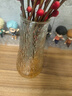 玻璃花瓶透明植物插花瓶水培容器大花瓶装饰客厅摆件 透明水波纹20*6*9 1个装 实拍图