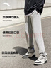 安踏（ANTA）运动裤男士加绒卫裤秋冬季加厚保暖跑步长裤子休闲裤直筒针织裤 【加绒-升级挺括版-直筒】灰色7307-2 S 实拍图