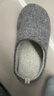 内泊（NEIBO）乳胶棉拖鞋男士冬季天大码女居家用橡胶软底防滑防臭羊毛保暖灰36 实拍图