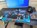 甄严选电脑桌台式电竞桌椅套装组合桌子办公家用桌学习桌书房书桌写字桌 【黑架+黑碳纤纹面】单桌120*60 实拍图