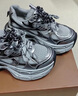 骆驼（CAMEL）银月户外复古老爹鞋厚底休闲鞋 L24A283742R 灰/枪/黑(加绒) 40 实拍图