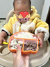 马博士宝宝餐盘硅胶婴儿学吃饭分格儿童餐具辅食碗餐盘带吸盘橙色WY3009 实拍图