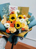 艾斯维娜鲜花速递向日葵混搭花束生日礼物全国同城配送 向日葵香槟韩式花束 实拍图
