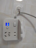 苏士赫尔摩【手机支架插座】多功能USB插线板/插排/插板/接线板/拖线板 总控开关2位0.8米 办公/书桌适用 实拍图