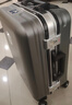 花瞳铝框行李箱男士商务次日达小型拉杆箱学生耐用皮箱女可坐人密码箱 深灰色【升级加厚充电铝框款】 20英寸 -登机箱-手提上飞机手拉箱 实拍图