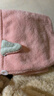 洁丽雅（Grace）干发帽亲子2条 柔软强吸水擦头雪花绒包头速干毛巾可爱猫耳朵浅粉 实拍图