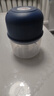 绞肉机小型打蒜器家用绞蒜切蒜器多功能辅食料理机电动蒜泥神器蒜蓉机自动切菜机压蒜器 宝蓝色- 0.26L （升级大电机） 实拍图