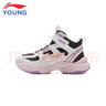 李宁（LI-NING）童鞋儿童棉鞋运动鞋女大童加绒防泼水减震回弹休闲鞋31YKCU224-4 实拍图