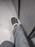 BAIHOU白猴PU皮面高帮棉拖鞋男女包跟家居情侣款毛绒保暖棉鞋 深咖42-43 实拍图