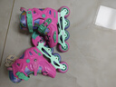 米高轮滑鞋S3儿童花样溜冰鞋套装高端平花四码调节直排初学花式旱冰鞋 S3S粉升级款(K12头盔+KP1护具+包） S (29-32) 实拍图