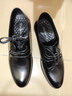 蜘蛛王皮鞋春秋季男士真皮男鞋舒适商务系带正装德比婚鞋 28015 黑色 40 实拍图