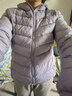 鸭鸭（YAYA）佟丽娅同款轻薄羽绒服女新款秋冬季休闲短款连帽轻便韩版排骨外套 浅紫色 L 实拍图