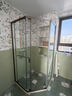 九牧（JOMOO）【定制】极窄小户型钻石移门整体淋浴房一体式淋浴隔断玻璃门E13 现货速发-枪灰光玻1000*1000*1900 实拍图