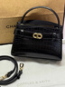 CHARLES&KEITH鳄鱼纹凯莉包手提斜挎婚包包女包生日礼物新年礼物CK2-50270880-1 Black黑色 S 实拍图