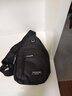运动跑步包男休闲斜挎包手机包防泼水健身包女单肩包 黑色 实拍图