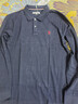 U.S. POLO ASSN.polo衫男翻领秋季纯棉商务休闲长袖t恤男士高端上衣 藏蓝色 XL 实拍图
