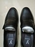 意尔康皮鞋秋季商务休闲套脚皮鞋舒适牛皮中老年爸爸鞋 97689W 黑色 41 实拍图