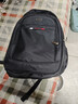 袋鼠双肩包男士背包大容量行李旅游包学生书包女初中商务笔记本电脑包 黑色配红标 实拍图