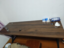 韵他实木电脑桌子双人电竞桌台式办公桌简约现代学习桌长方形书桌 黑胡桃桌+黑架【升级特厚30mm实木桌面】 220*60*75cm 实拍图