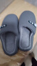 回力纯色半包厚底加绒防滑居家室内穿棉拖鞋HL0701蓝灰色42-43码 实拍图
