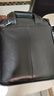 斐格男士手提包真皮商务公文包男包单肩斜挎包男士肩包手提文件包礼物 黑色大号(真皮/竖款) 竖款 实拍图