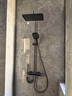 浪鲸恒温淋浴花洒套装钢琴花洒全套增压自洁沐浴器精铜浴室淋雨器 【枪灰恒温】智能数显 增压雨淋 实拍图